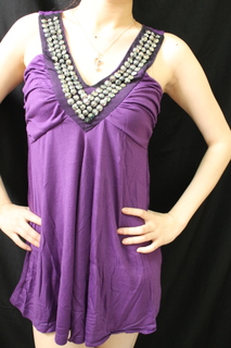 Dress Sexy Elegant Jewerly Purple 